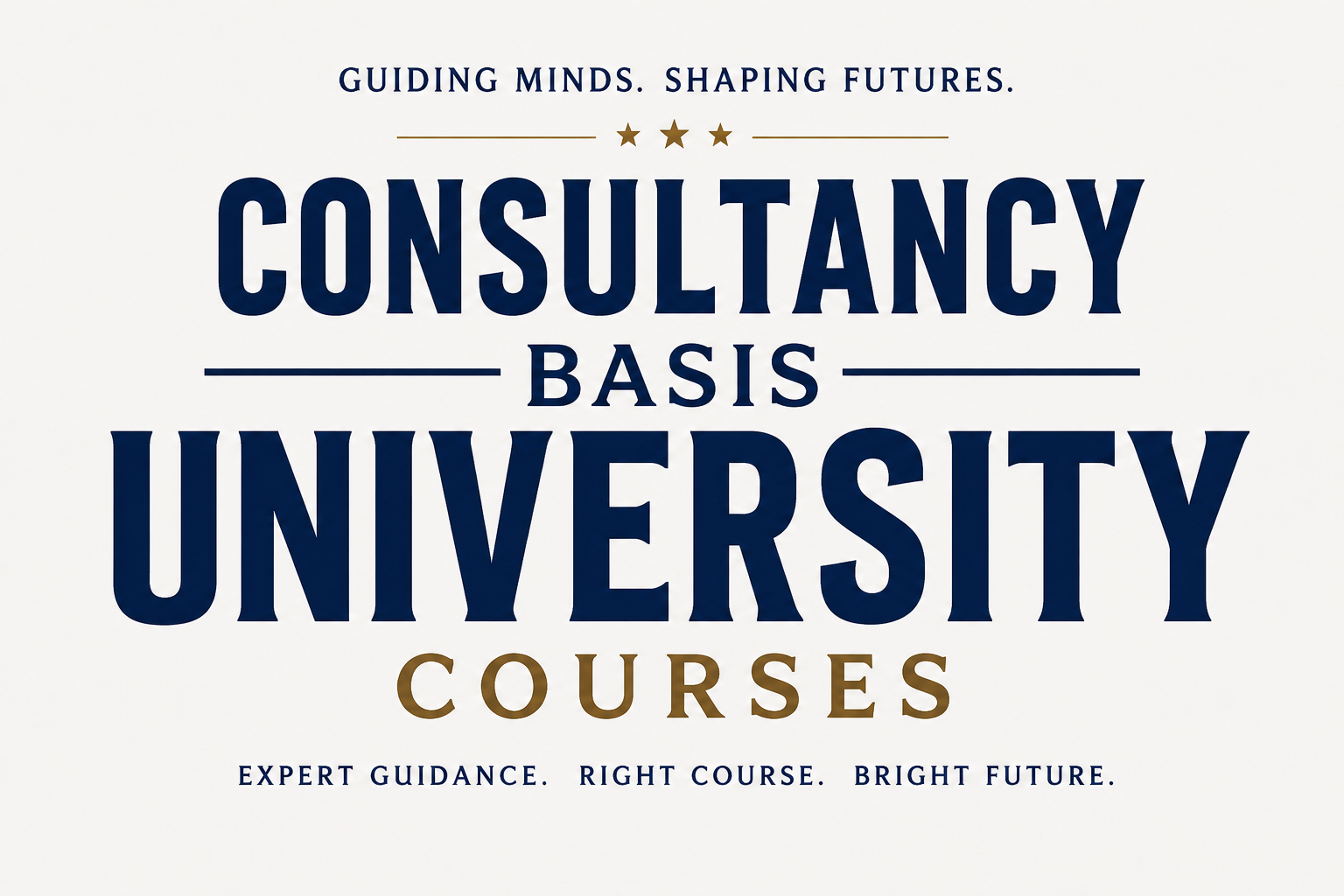 Consultancy Basis Distance / Regular University Courses